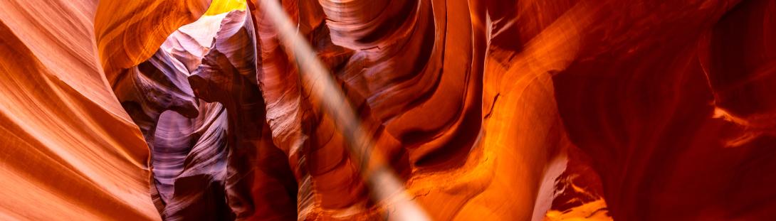 Antelope Canyon with Sun Ray Spotlight